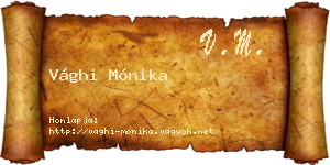 Vághi Mónika névjegykártya